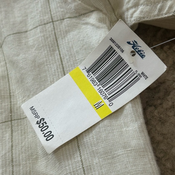 Hobie Men’s Medium Cotton Linen Blend Button Shirt NWT - Picture 5 of 7